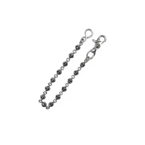 Chrome Hearts Silver Floral Link Bracelet – Gothic Style