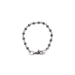 Chrome Hearts Silver Floral Link Bracelet – Gothic Style
