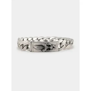 Men's Silver Dagger ID Cuban Link Bracelet