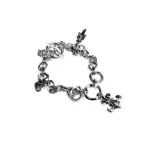 Silver Fleur-de-Lis Charm Bracelet