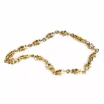 Gold Cross Flower Link Bracelet