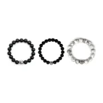 Men’s 3 Pcs Bead Bracelet Set