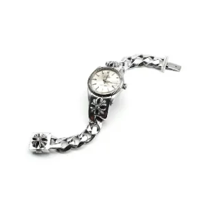 Chain Strap Watch for Men – Gothic Cross Stainless Steel