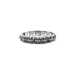 Silver Floral Engraved Link Bracelet