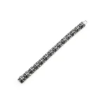 Silver Floral Engraved Link Bracelet