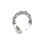 Silver Chunky Chain Bracelet with Logo Clasp