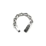 Silver Chunky Chain Bracelet with Logo Clasp
