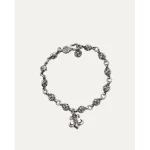 Silver Fleur-de-Lis Pendant Chain Necklace