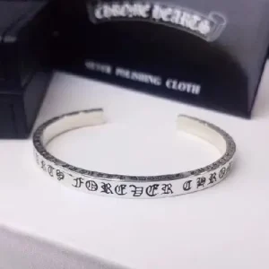 Silver Engraved Open Cuff Bracelet