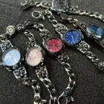Chain Strap Watch for Men – Gothic Cross Stainless Steel