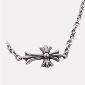 Chrome Hearts Cross Chain Bracelet | Sterling Silver Floral Cross