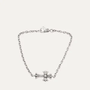 Chrome Hearts Cross Chain Bracelet | Sterling Silver Floral Cross
