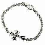 Chrome Hearts Cross Chain Bracelet | Sterling Silver Floral Cross